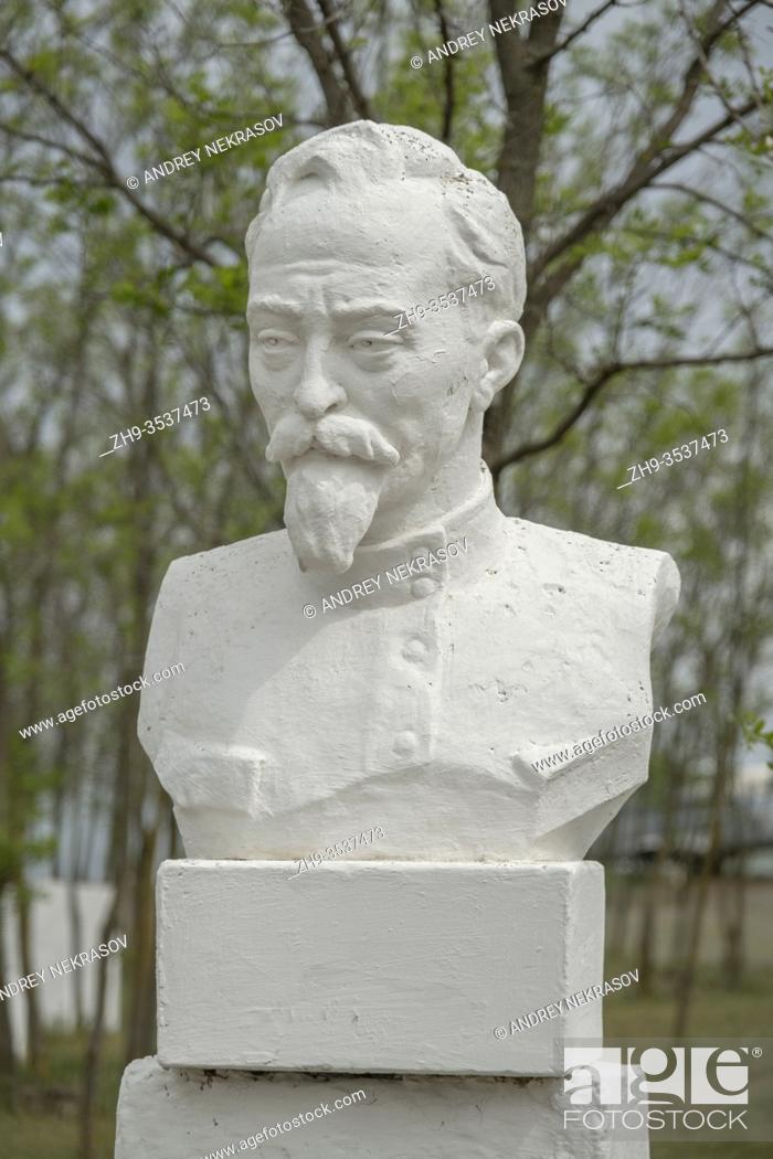 Stock Photo: Bust of Felix Dzerzhinsky in the Museum of Socialist Realism. Frumushika Nova, Odessa Oblast, Ukraine, Eastern Europe.
