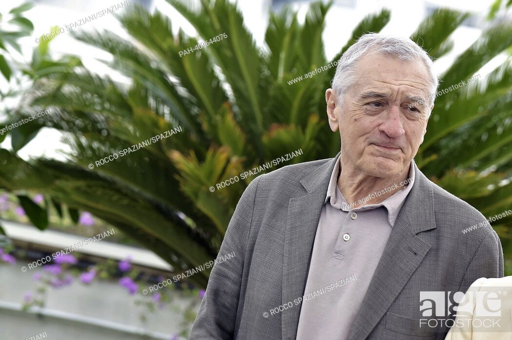 Stock Photo: CANNES, FRANCE - MAY 21:Robert De Niro attends the ""Killers Of The Flower Moon"" photocall at the 76th annual Cannes film festival at Palais des Festivals on.