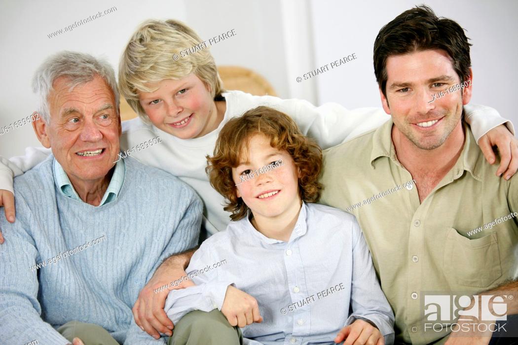 Stock Photo: Three generations.