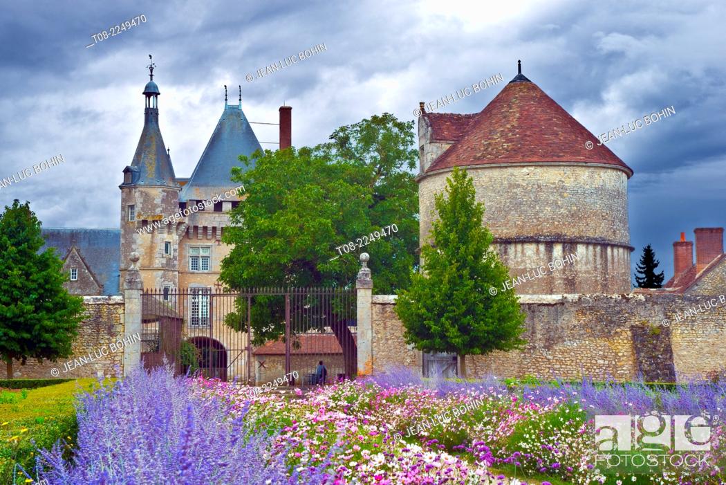 Stock Photo: france, loire castles : talcy castle & park.