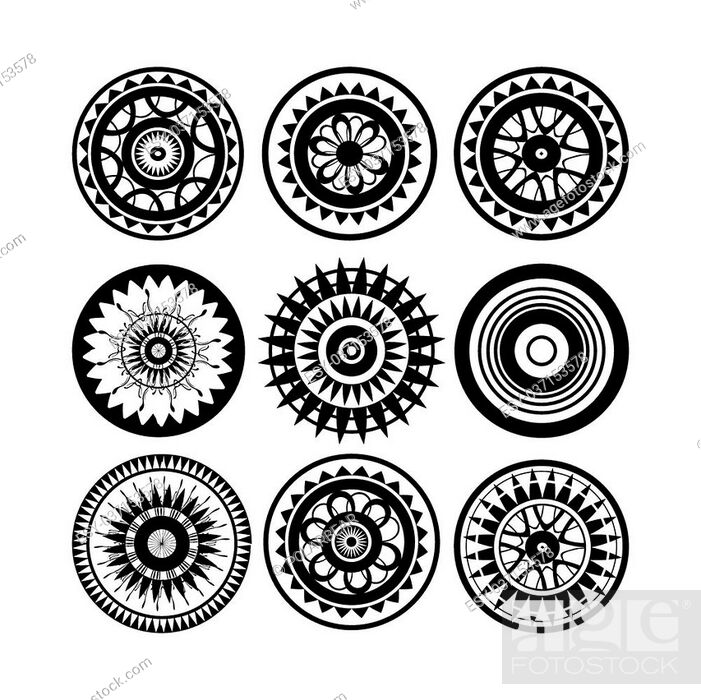 Collection of polynesian tattoo design isolated on white background, Stock  Vector, Vector And Low Budget Royalty Free Image. Pic. ESY-037153578 |  agefotostock