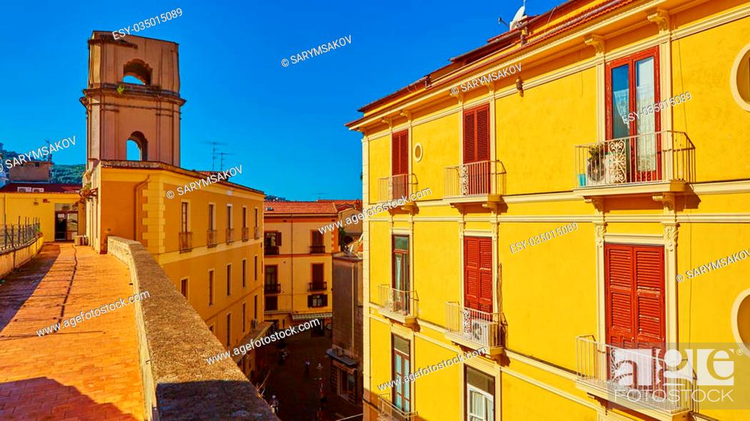 Stock Photo: View from Sorrento. Sorrento is one of the towns of the Amalfi Coast, expensive and most beautiful European resort.