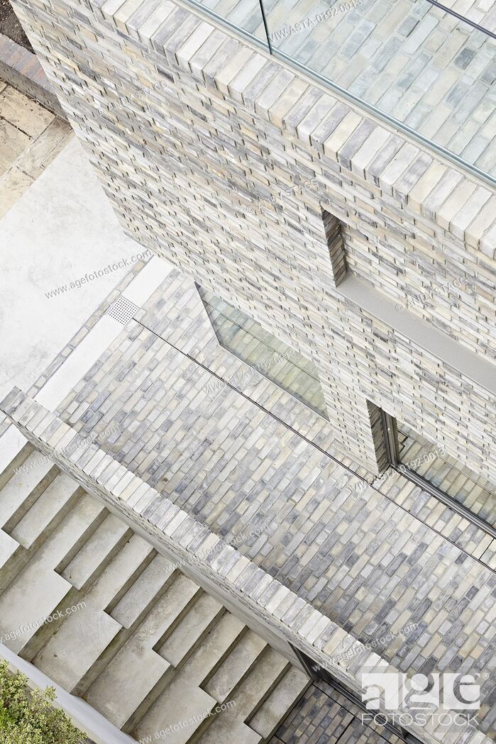 Stock Photo: Exterior stairway to ground floor. Queens House, London, United Kingdom. Architect: Paul Archer Design - Architects & Design, 2021.
