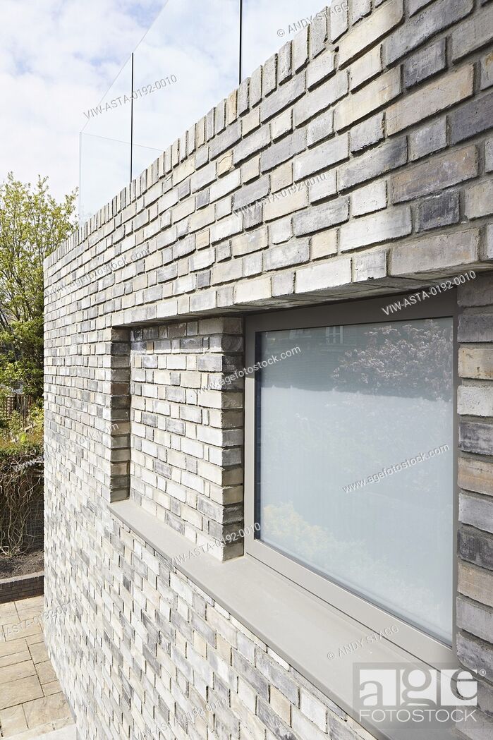 Stock Photo: Brick detail with window recess. Queens House, London, United Kingdom. Architect: Paul Archer Design - Architects & Design, 2021.