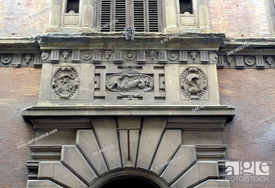 Reliefs above the portal of Palazzo Budini Gattai (formerly Palazzo ...