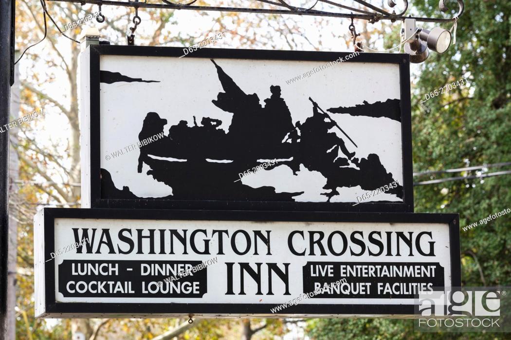 Stock Photo: USA, Pennsylvania, Bucks County, Washington Crossing, Washington Crossing Historic Park dedicated to George Washington's crossing of the Delaware River and.