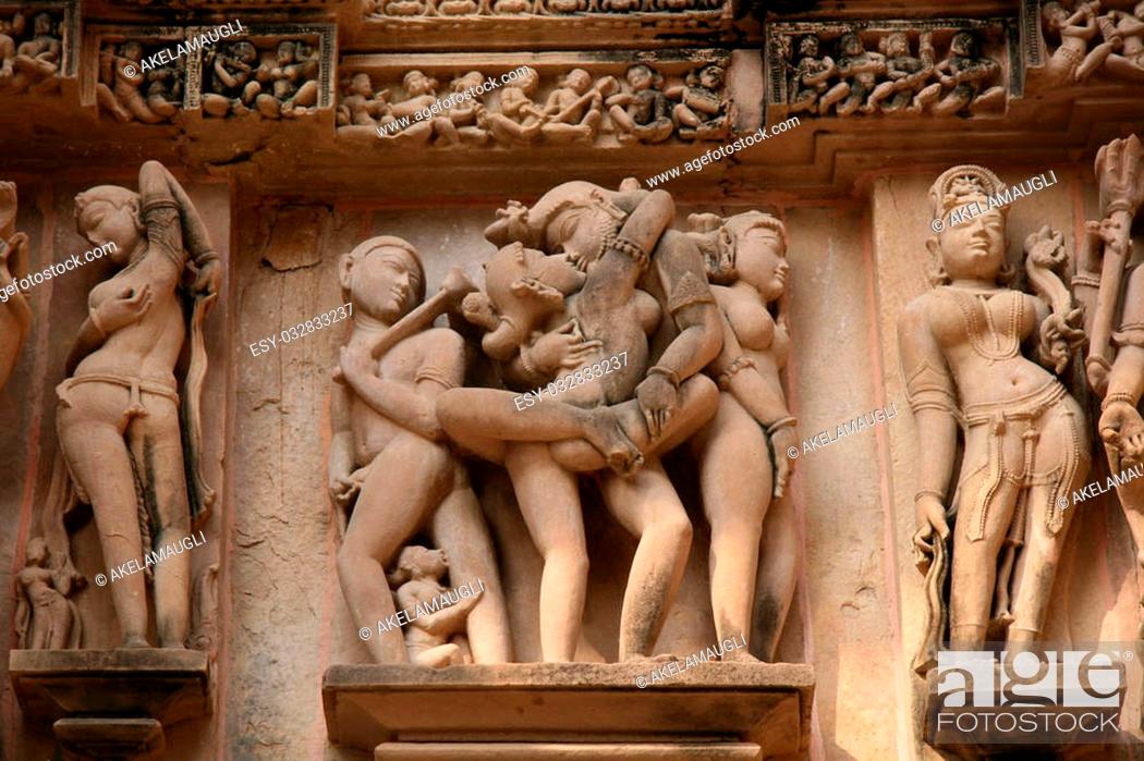 Erotic statues on ancient temples in Khajuraho (India), devoted to Kamasutra  and the art of love, Stock Photo, Picture And Low Budget Royalty Free  Image. Pic. ESY-032833237 | agefotostock
