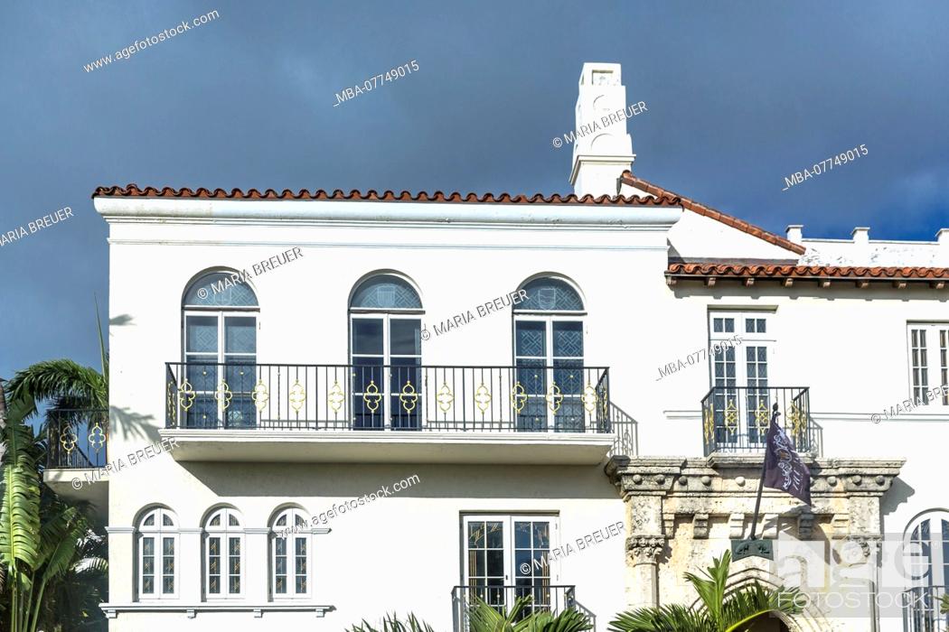 Stock Photo: Former house of Gianni Versace, today top-class restaurant, Ocean drive, Art Deco District, South Beach, Miami, Miami-Dade county, Florida, the USA.