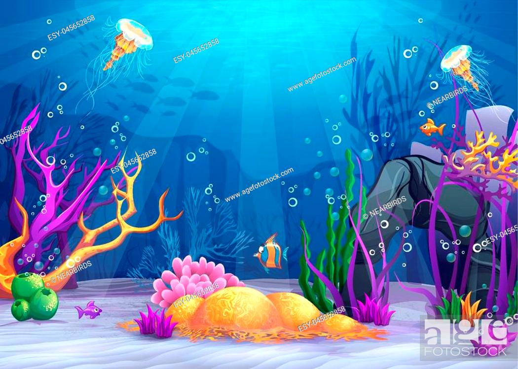 Beautiful Ocean Sea Life Underwater A0 A1 A2 A3 A4 Satin photo poster a1120h