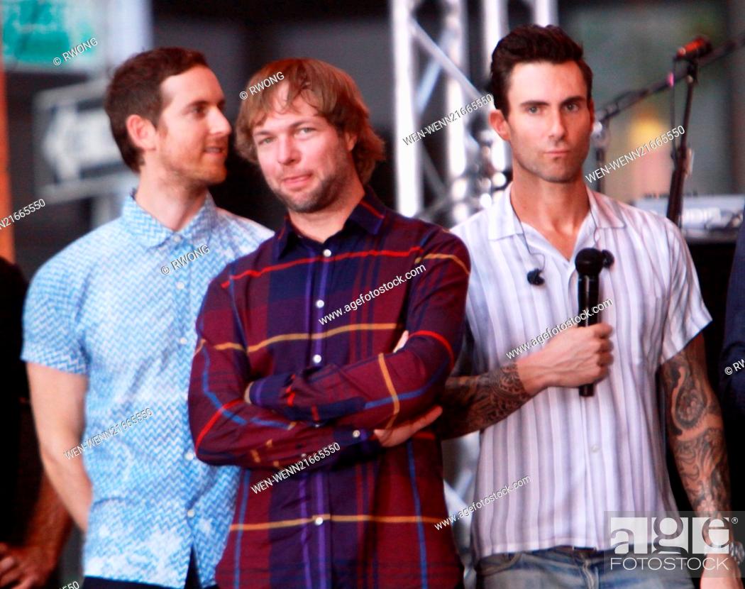 Stock Photo: Maroon 5 perform on the 'Today' show as part of their Toyota Concert Series Featuring: Jesse Carmichael, Ryan Dusick, Adam Levine, Maroon 5 Where: New YorK City.