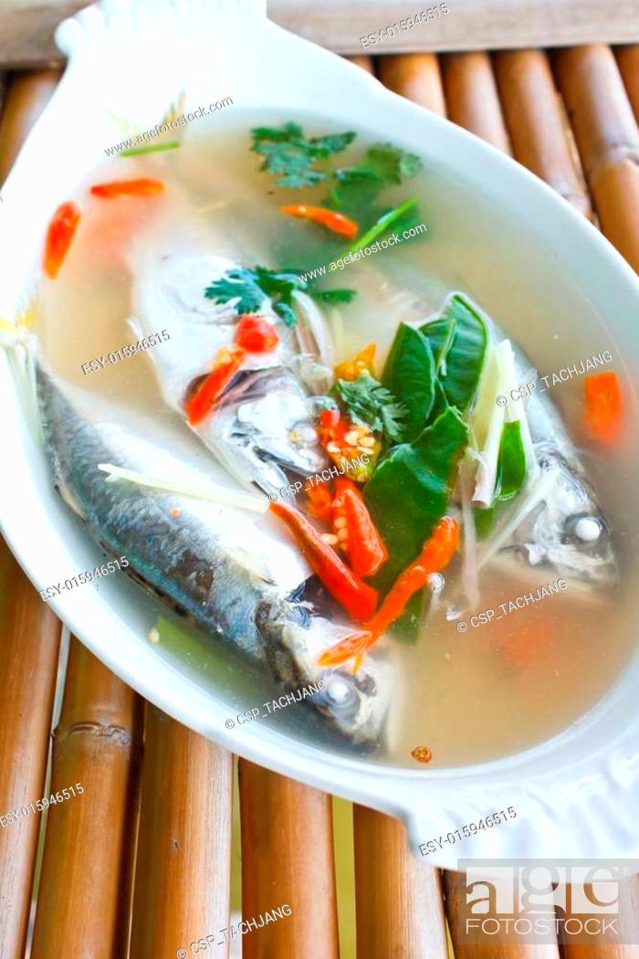 Stock Photo: Spicy soup mackerel.