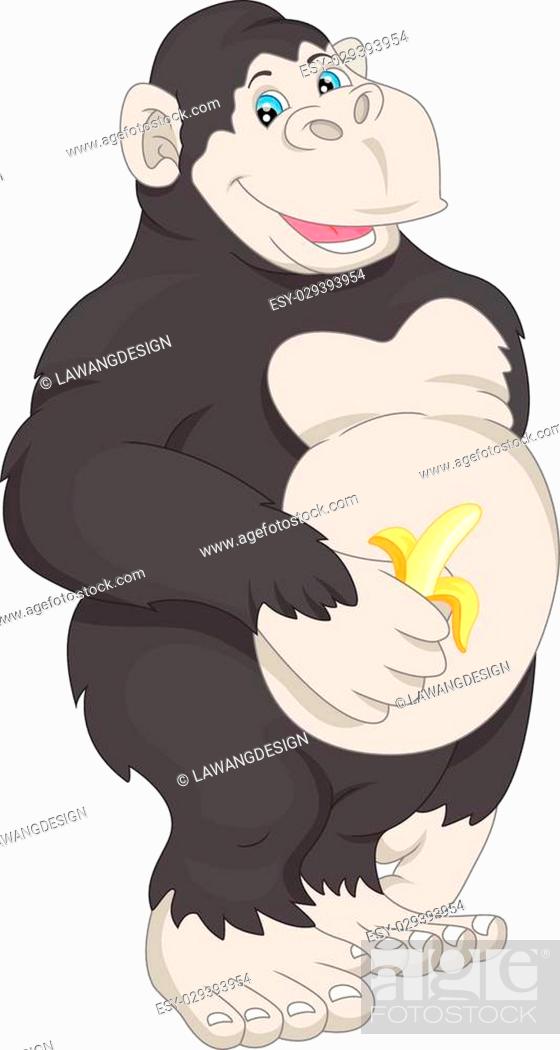 vector illustration of baby gorilla cartoon, Stock Vector, Vector And Low  Budget Royalty Free Image. Pic. ESY-029393954 | agefotostock
