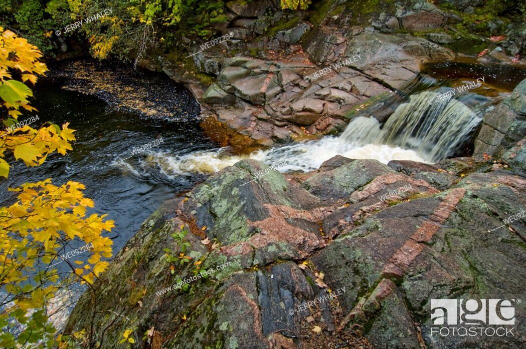 Stock Photo: Mary Ann Falls, Cape Breton Highlands National Park, Cape Breton Island, Nova Scotia, Canada.