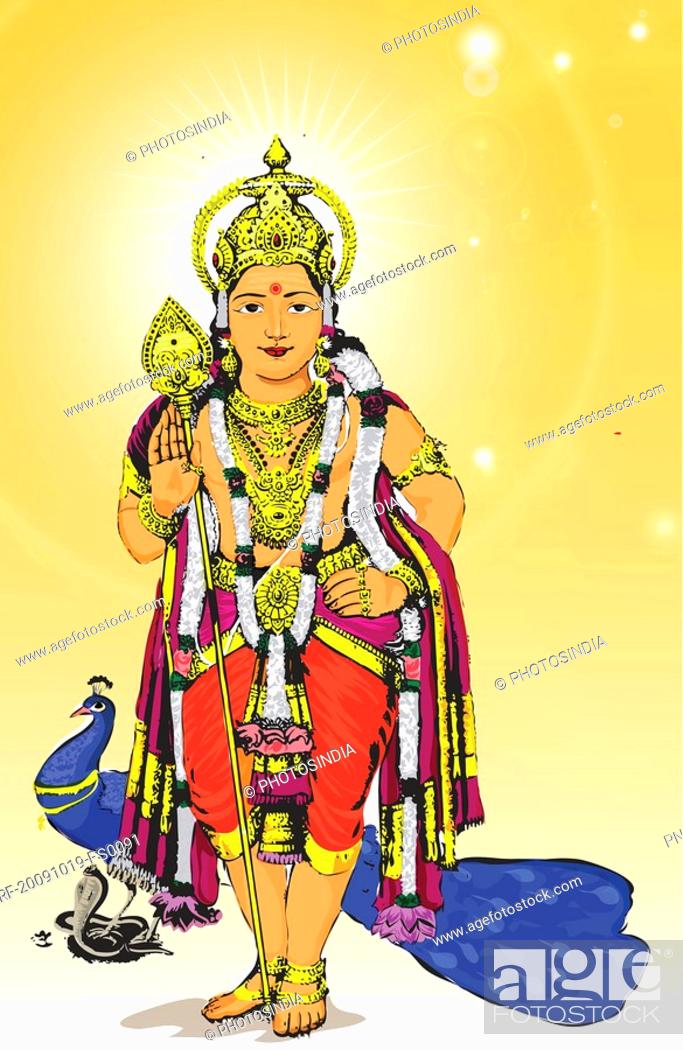 Hindu god Murugan, Stock Photo, Picture And Royalty Free Image. Pic.  PNT-PIRF-20091019-FS0091 | agefotostock