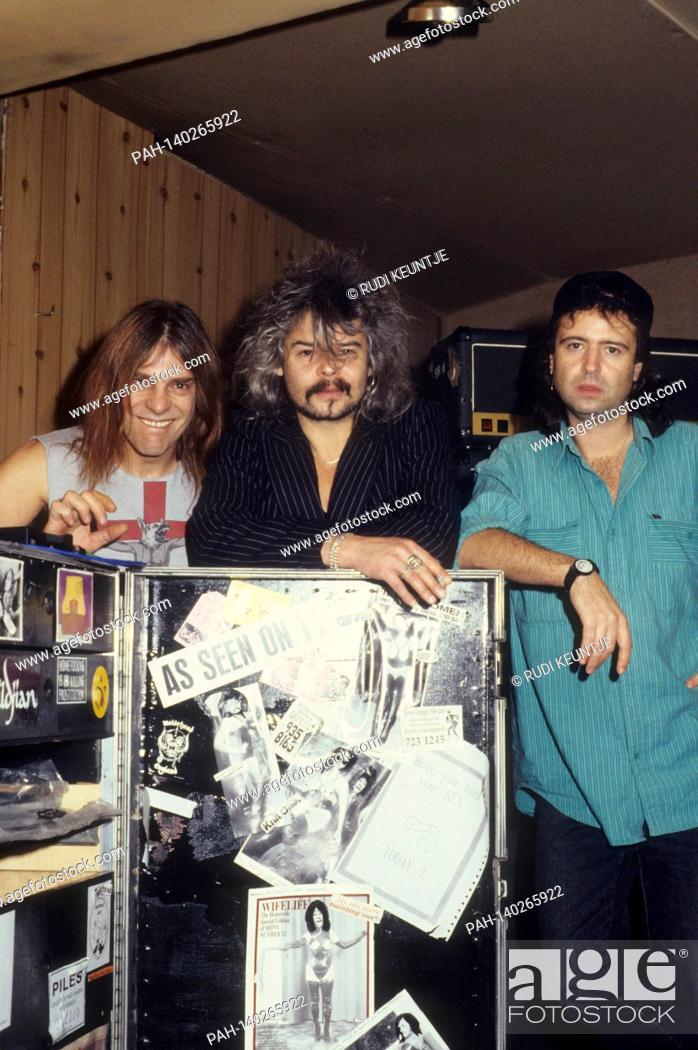 Michael 'Root' Burston, Phil 'Philthy Animal' Taylor and Phil 'Wizzo'  Campbell of Motorhead during a..., Stock Photo, Picture And Rights Managed  Image. Pic. PAH-140265922 | agefotostock