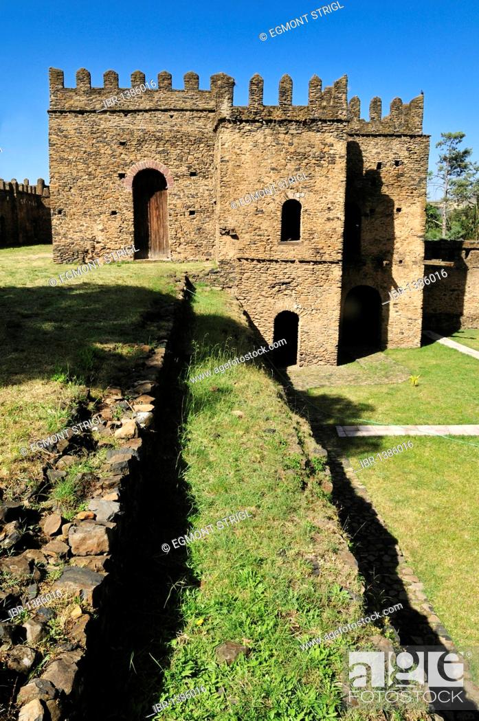 Stock Photo: Emperor Bakaffa Banqueting Hall, Royal Enclosure Fasil Ghebbi, UNESCO World Heritage Site, Gonder, Gondar, Amhara, Ethiopia, Africa.