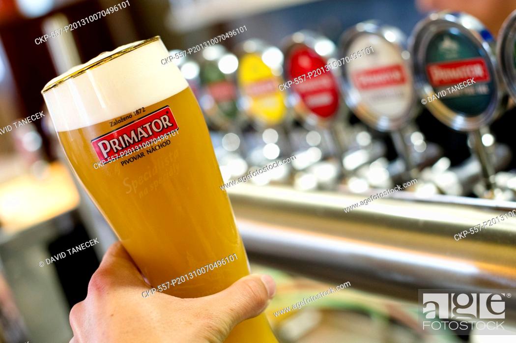 Stock Photo: The best wheat beer in the world, according to British competition World Beer Awards, is Primator Weizenbier produced in Brewery Nachod.