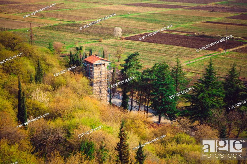 Stock Photo: The view of Kakheti Alazany Valley in Georgia.