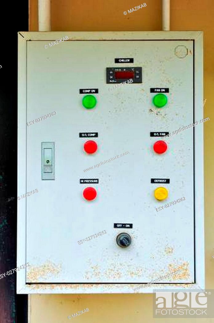 Stock Photo: Electric control system in an office building.