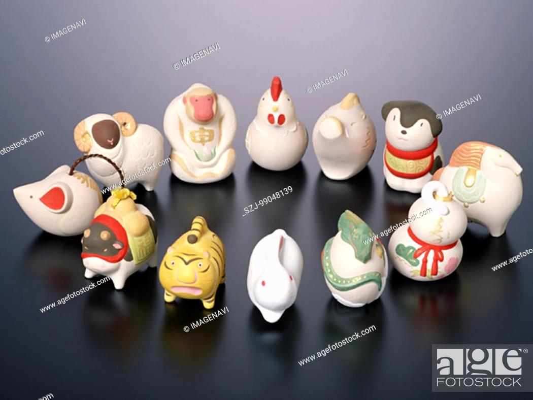 Stock Photo: Bell of the Twelve Zodiacal Signs.