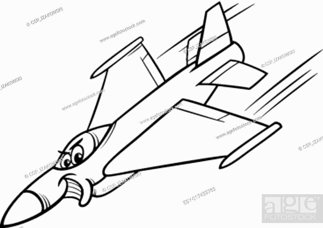 jet fighter plane coloring page, Stock Vector, Vector And Low Budget  Royalty Free Image. Pic. ESY-017453763 | agefotostock
