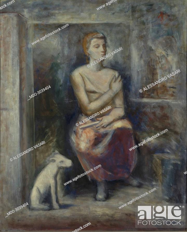 Woman With Dog Donna Con Cane By Carlo Carra 1938 20th Century Oil On Canvas 80 X 65 Cm Stock Photo Picture And Rights Managed Image Pic Mdo 3039404 Agefotostock