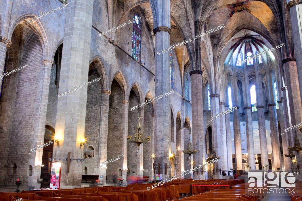 Church of Santa Maria del Mar, Barcelona, Spain, Stock Photo, Picture And  Rights Managed Image. Pic. X6S-1666879 | agefotostock