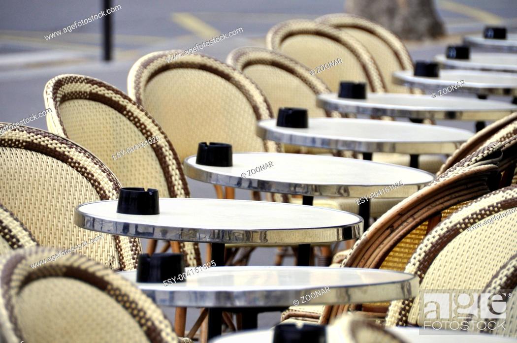 Stock Photo: Typical cafe terrace in Paris.