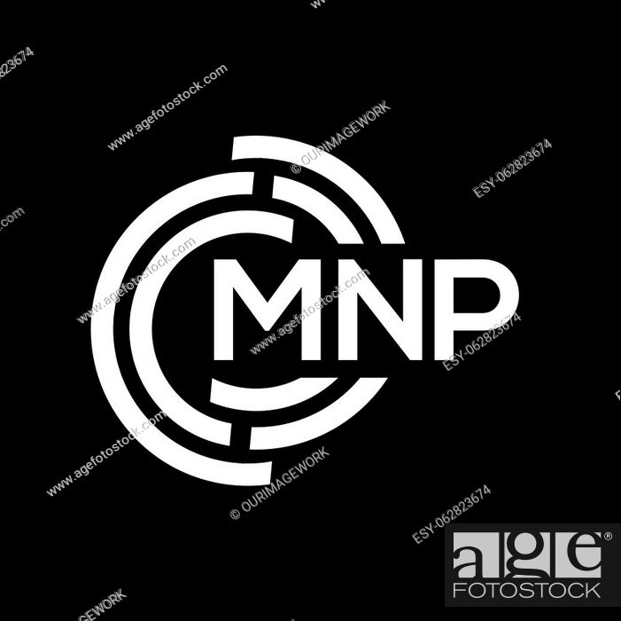 Mnp letter technology logo design on white Vector Image