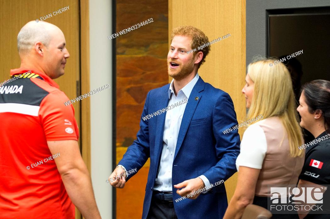 Stock Photo: Prince Harry attends True Patriot Love Symposium, at the Scotia Plaza in Toronto. Featuring: Prince Harry, Mike Trauner Where: Toronto.