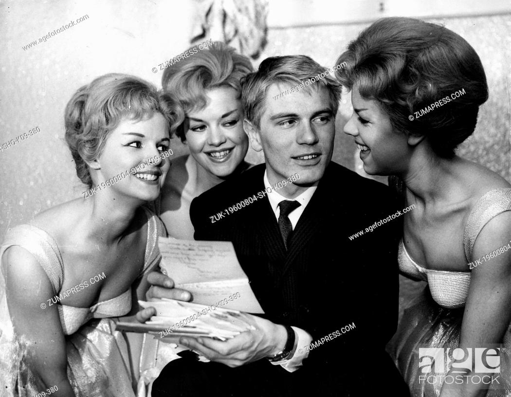 Stock Photo: Aug. 4, 1960 - Location Unknown - ADAM FAITH (1940-2003) was an actor and a singer from London. He was a teen idol turned to actor then financial advisor.