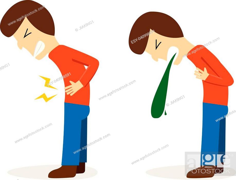 Man get stomachache and vomit, vector cartoon design, Stock Vector, Vector  And Low Budget Royalty Free Image. Pic. ESY-040998591 | agefotostock