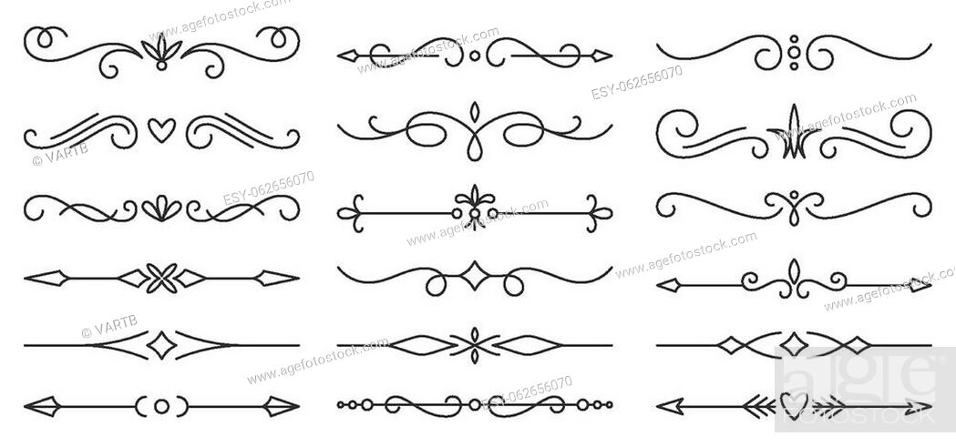 Vector Set Of Decorative Divider, Elements, Border Royalty Free SVG,  Cliparts, Vectors, and Stock Illustration. Image 11142799.