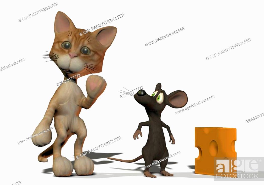 kitten and mouse 3D cartoon animals, Stock Photo, Picture And Low Budget  Royalty Free Image. Pic. ESY-008177773 | agefotostock