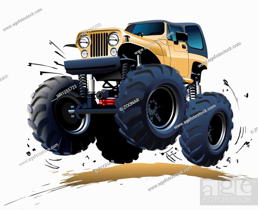Cartoon Monster Truck, Stock Photo, Picture And Royalty Free Image. Pic.  WR1255723 | agefotostock