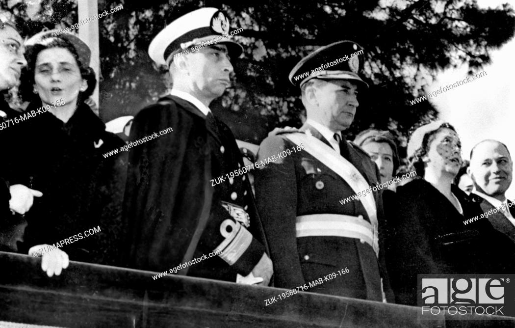 July 16, 1956 - Buenos Aires, Argentina - President EUGENIO ARAMBURU of Foto de Stock, Imagen Derechos Protegidos Pic. | agefotostock