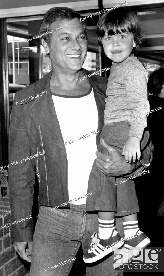 Stock Photo: June 13, 1973 - London, England, U.K. - American actor Tony CURTIS with his son NICHOLAS arriving on London Heathrow. Originally dismissed as little more than a.