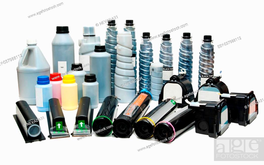 Stock Photo: Toners and cartridges for printers.