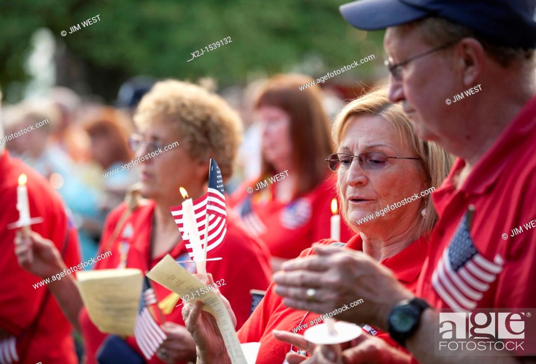 Stock Photo: Dearborn, Michigan - An interfaith 'Remembrance and Unity Vigil' at The Henry Ford museum commemorated the tenth anniversary of the September 11 attacks on New.