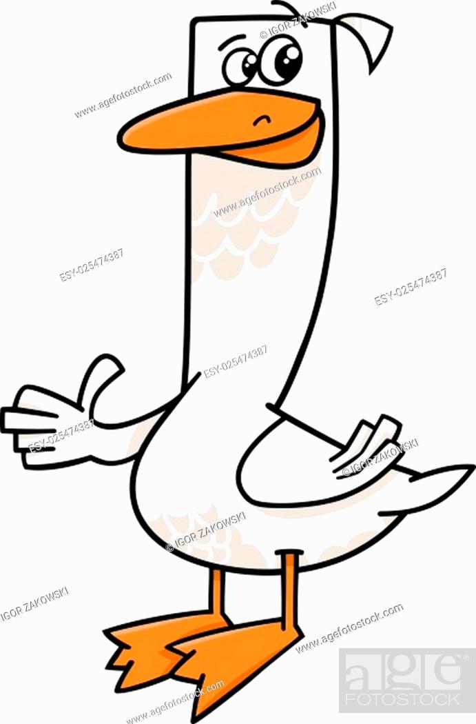 Cartoon Illustration of Funny Goose Farm Bird Animal Character, Stock  Vector, Vector And Low Budget Royalty Free Image. Pic. ESY-025474387 |  agefotostock