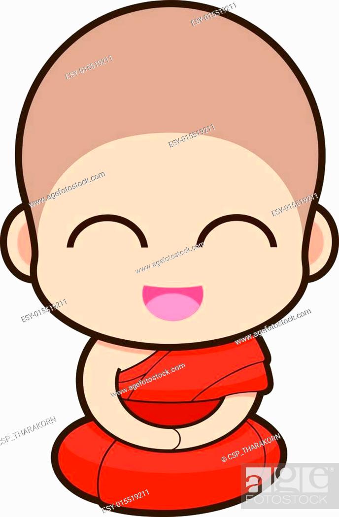 Buddhist Monk cartoon, Stock Vector, Vector And Low Budget Royalty Free  Image. Pic. ESY-015519211 | agefotostock