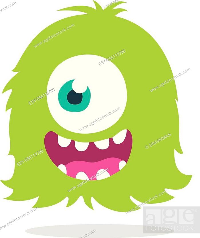 Funny cartoon of scary green monster. Vector illustration for Halloween,  Stock Vector, Vector And Low Budget Royalty Free Image. Pic. ESY-056113780  | agefotostock