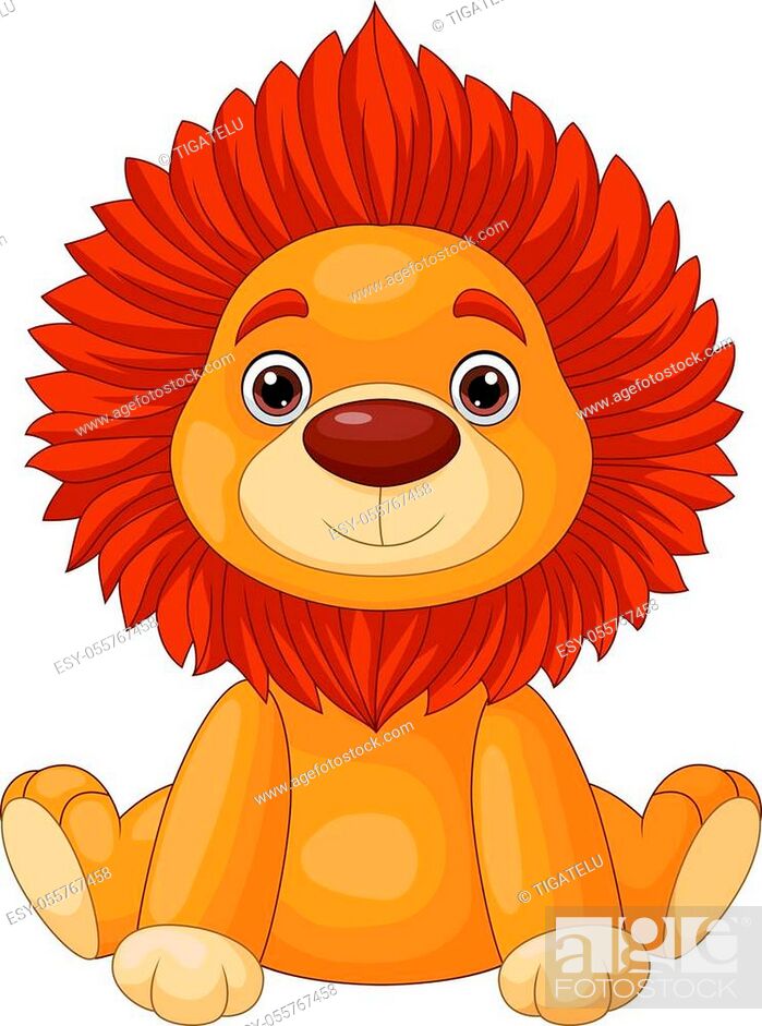 Vector illustration of Cute baby lion cartoon sitting, Stock Vector, Vector  And Low Budget Royalty Free Image. Pic. ESY-055767458 | agefotostock
