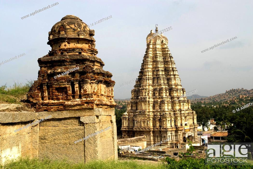 Virupaksha temple in Hampi , Karnataka , India, Stock Photo, Picture And Royalty Free Image. Pic. WR0278230 | agefotostock