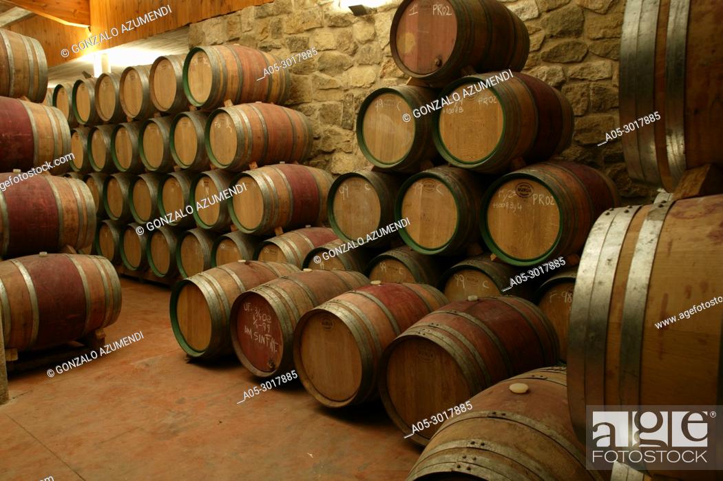 Stock Photo: Miguel Merino winery. Briones village. La Rioja. Spain.