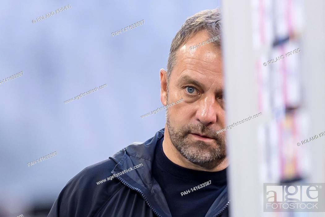 Stock Photo: Hans Dieter Flick (Hansi, coach FC Bayern Munich), skeptical, serious, single image, cropped single motif, portrait, portrait, portrait.