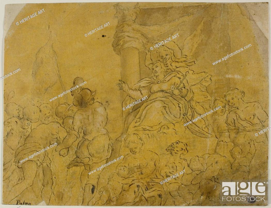 Stock Photo: Study for Venice, Crowned by Victory, Receiving Her Subject Peoples, n.d. Creator: Unknown.