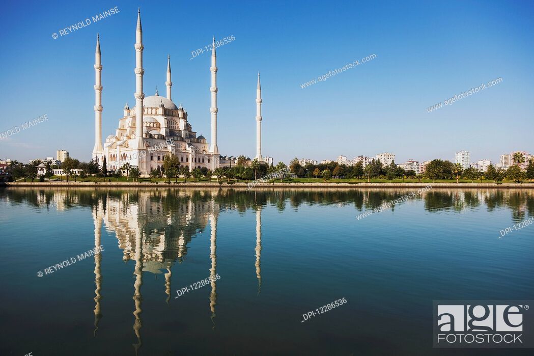 Stock Photo: Sabanci Mosque; Adana, Turkey.