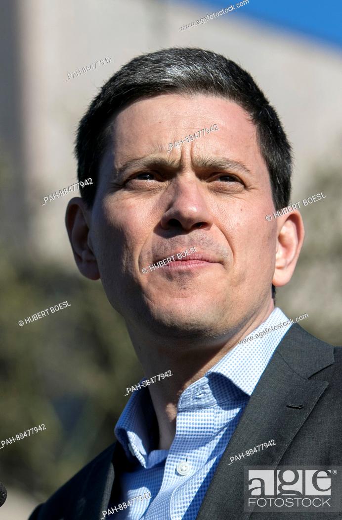Stock Photo: David Miliband attends United Talent Agency's United Voices Rally against Donald Trump's politics at UTA Plaza in Beverly Hills, Los Angeles USA.