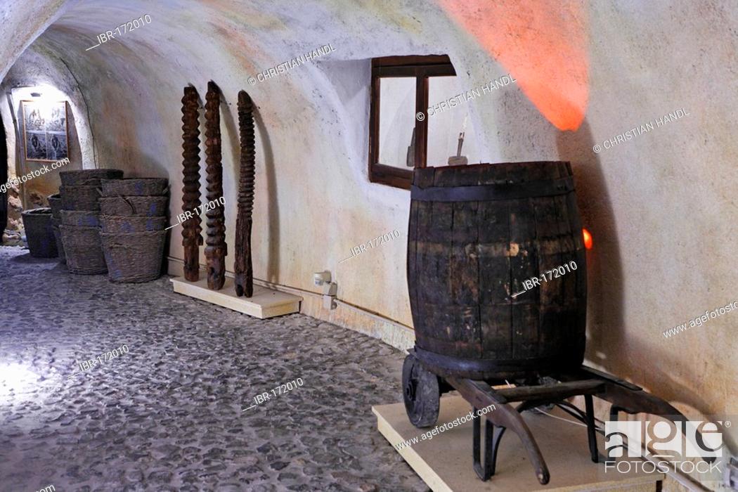 Stock Photo: Wine museum and vinery Koutsouyanopoulos, Santorini, Greece.